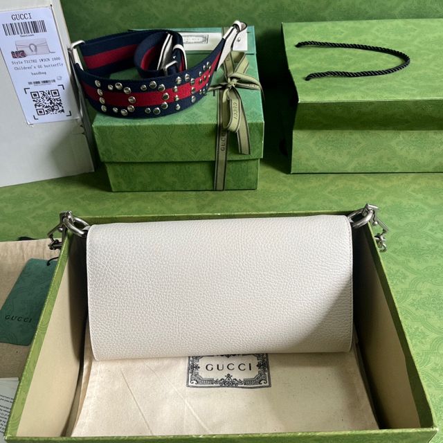 2023 GG original calfskin dionysus small shoulder bag 731782 white