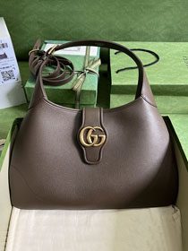 2023 GG original calfskin aphrodite medium shoulder bag 726274 dark coffee