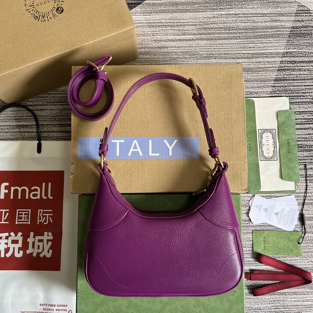 2023 GG original calfskin aphrodite small shoulder bag 731817 purple