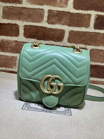 2023 GG original matelasse marmont mini shoulder bag 739682 light green