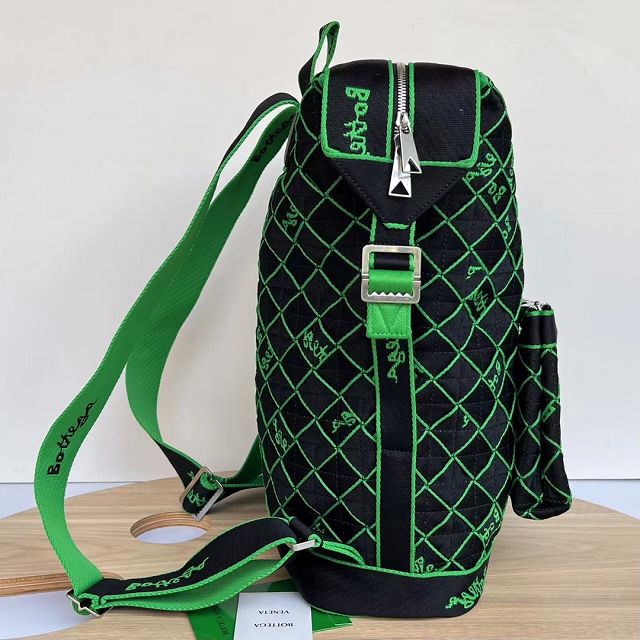 BV original cotton large backpack 658972 black&green