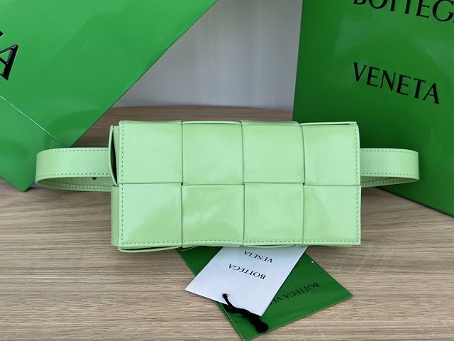 BV original calfskin cassette belt bag 651053 pistachio