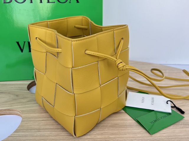 BV original lambskin cassette bucket bag 680218 pollen