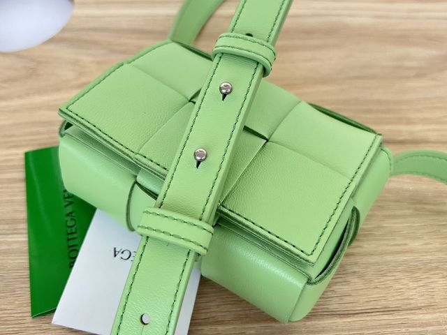 BV original lambskin mini cassette bag 666688 pistachio