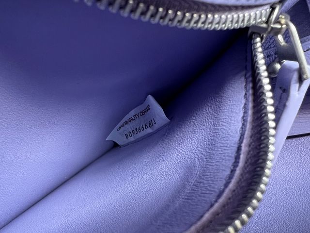 BV original lambskin mini cassette tote bag 709341 wisteria
