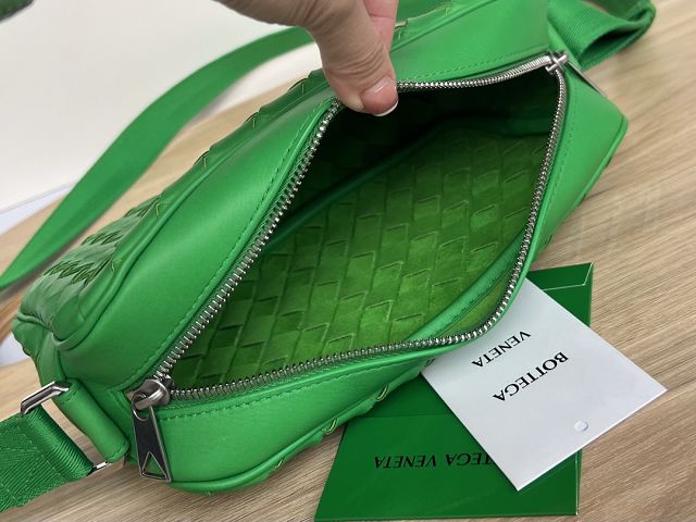 BV original lambskin small camera bag 710048 green