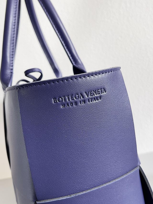 BV original grained calfskin small arco tote bag 652867 purple