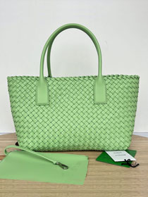 BV original lambskin medium cabat tote bag 608810 pistachio