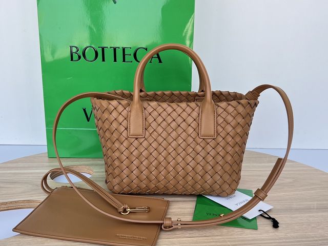 BV original lambskin mini cabat tote bag 709464 caramel