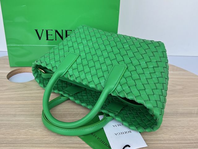 BV original lambskin mini cabat tote bag 709464 parakeet