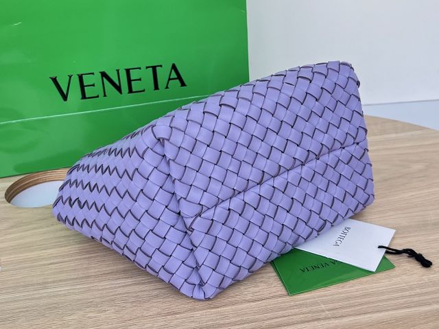 BV original lambskin mini cabat tote bag 709464 purple