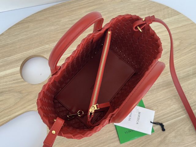 BV original lambskin mini cabat tote bag 709464 red