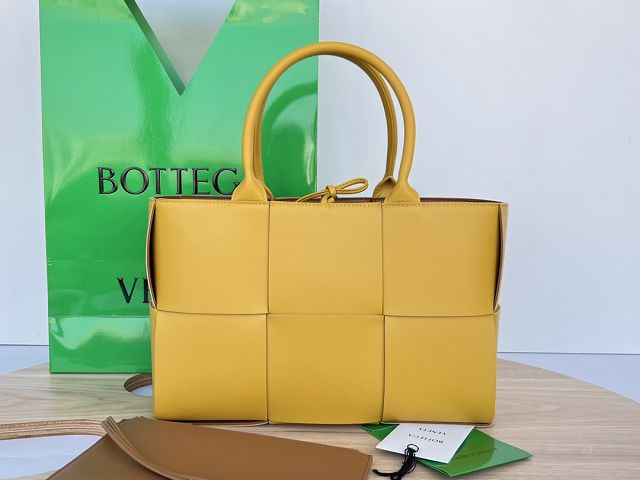 BV original lambskin small arco tote bag 652867 pollen