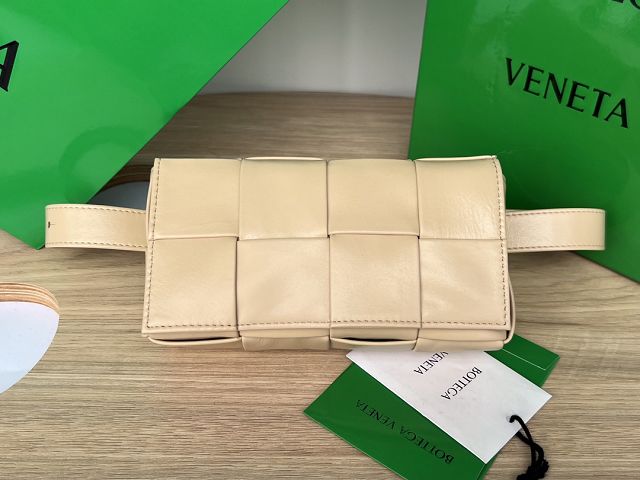 BV original calfskin cassette belt bag 651053 porridge