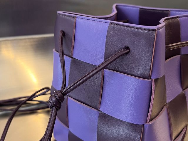 BV original lambskin cassette bucket bag 680218 purple