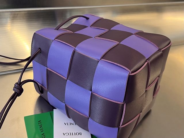 BV original lambskin cassette bucket bag 680218 purple