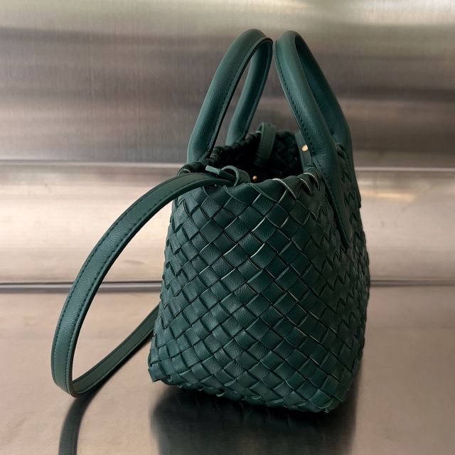 BV original lambskin mini cabat tote bag 709464 turquoise