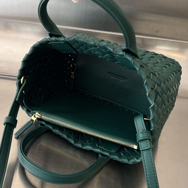 BV original lambskin mini cabat tote bag 709464 turquoise