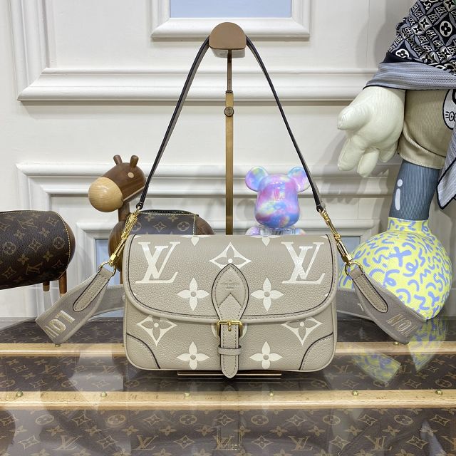 2023 Louis vuitton original calfskin diane satchel M46388 grey