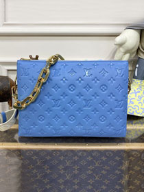 2023 Louis vuitton original lambskin coussin pm bag M21650 blue