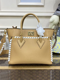 Louis vuitton original calfskin on my side tote bag M21569 apricot