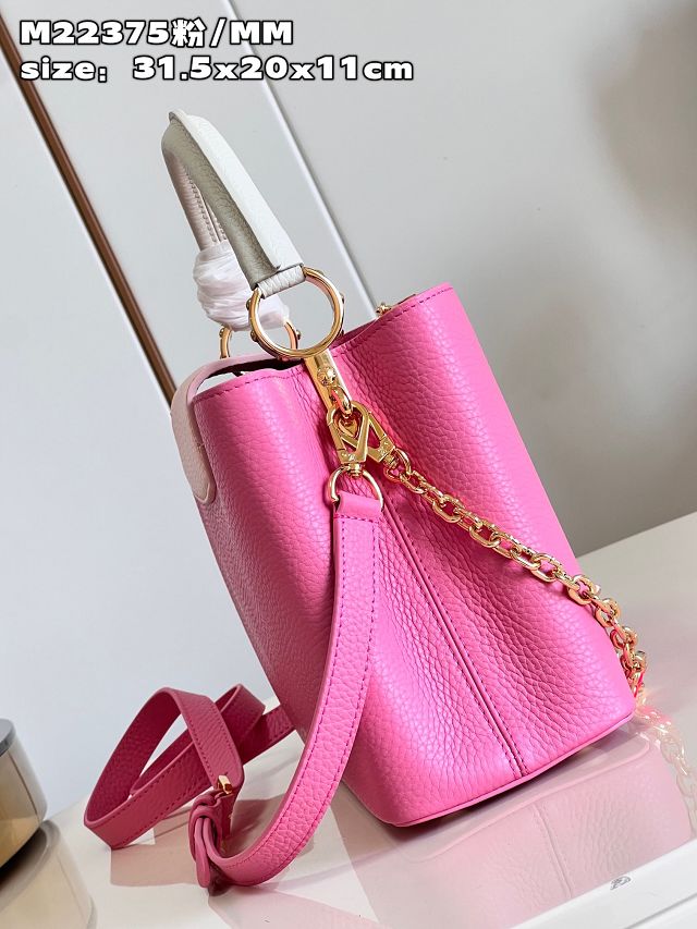 Louis vuitton original calfskin capucines MM handbag M22512 pink