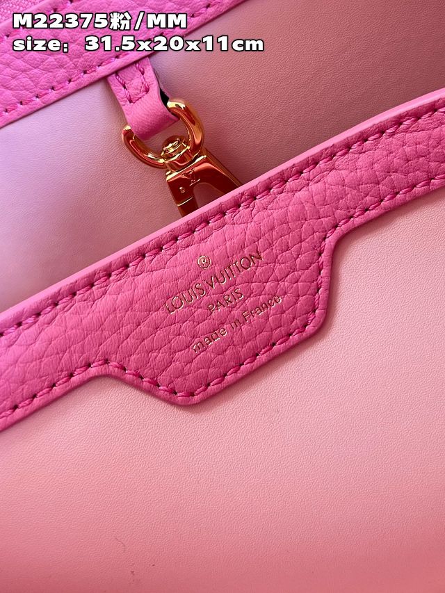 Louis vuitton original calfskin capucines MM handbag M22512 pink