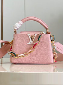 Louis vuitton original calfskin capucines mini handbag M21798 pink