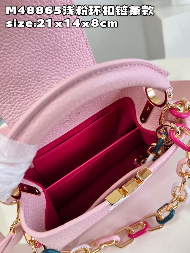 Louis vuitton original calfskin capucines mini handbag M21798 pink