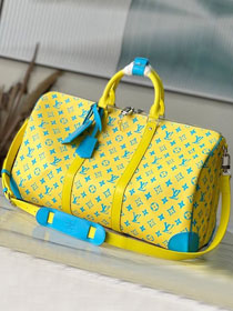 Louis vuitton original monogram playground keepall 50 M21869 yellow 