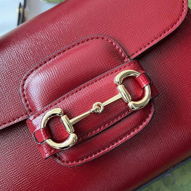 GG original calfskin horsebit 1955 mini bag 703848 red