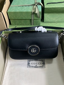 2023 GG original calfskin petite mini shoulder bag 739722 black