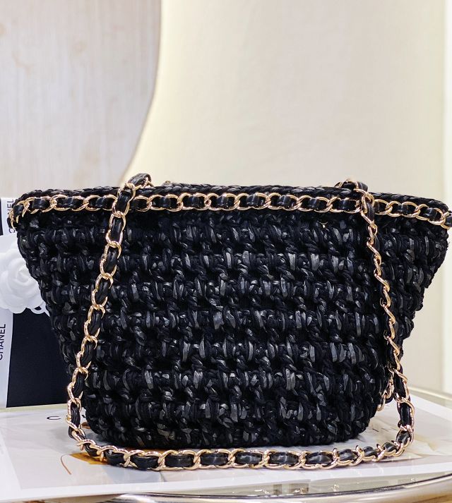 CC original crochet small shopping bag AS3689 black