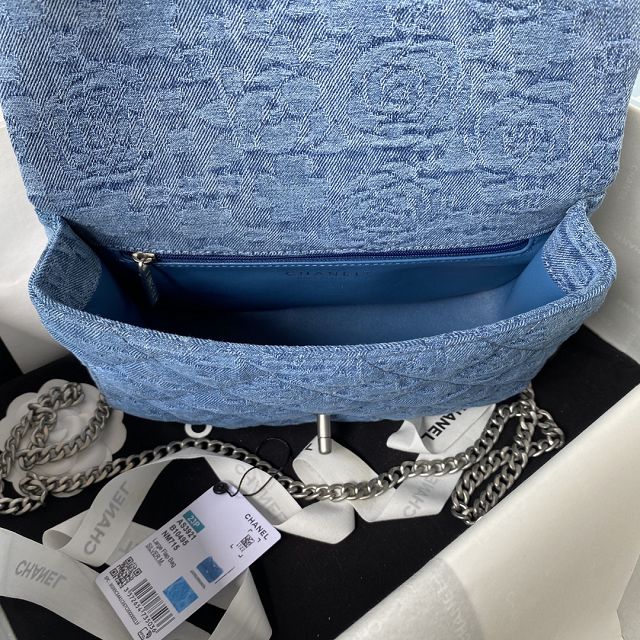 CC original denim flap bag AS3921 blue