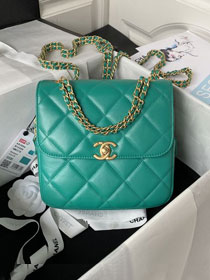 CC original lambskin mini backpack AS3884 green