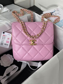 CC original lambskin mini backpack AS3884 pink