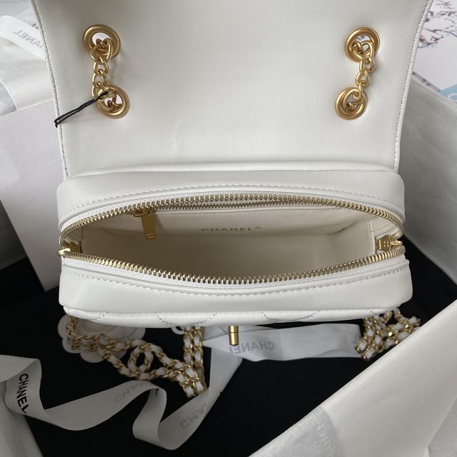 CC original lambskin mini backpack AS3884 white