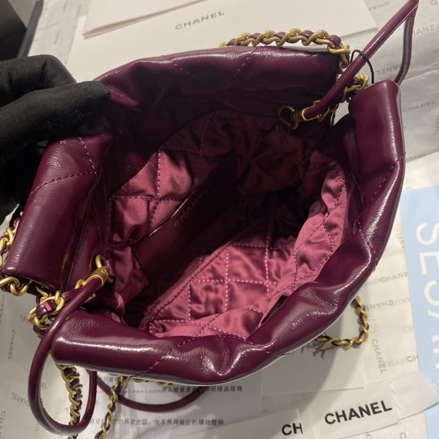 CC original calfskin 22 mini handbag AS3980 bordeaux