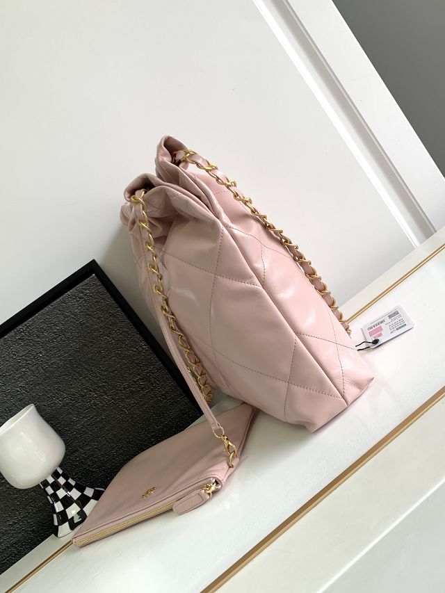 2023 CC original calfskin 22 small handbag AS3260 light pink