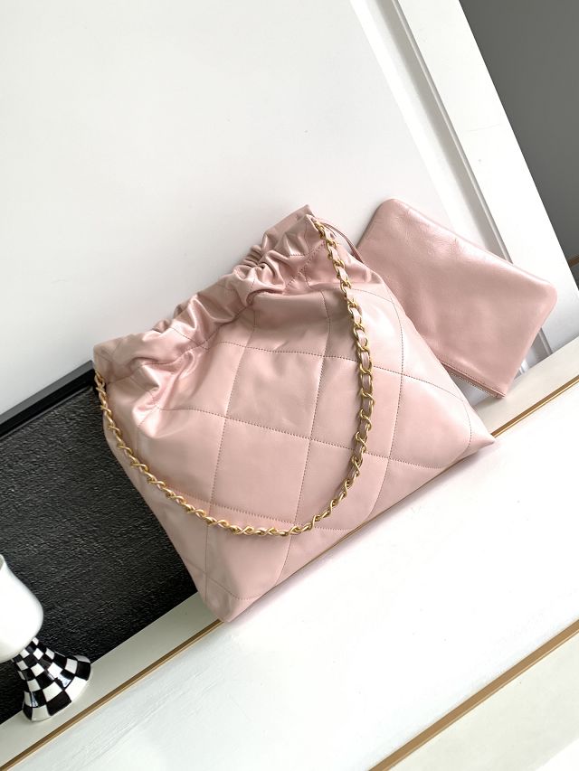 2023 CC original calfskin 22 small handbag AS3260 light pink