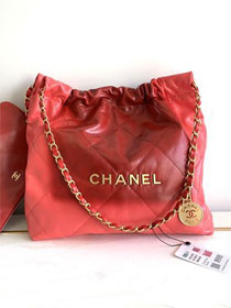 2023 CC original calfskin 22 small handbag AS3260 red