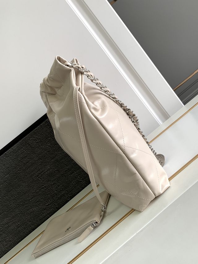 2023 CC original calfskin 22 medium handbag AS3261 beige