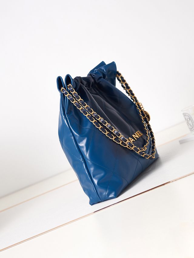 2023 CC original calfskin 22 medium handbag AS3261 blue