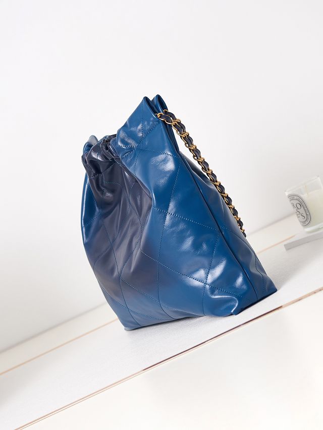 2023 CC original calfskin 22 medium handbag AS3261 blue