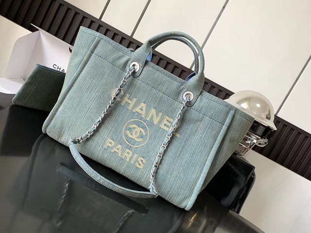 CC original denim large shopping bag A66941 blue