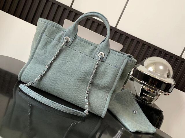 CC original denim small shopping bag AS3257 blue