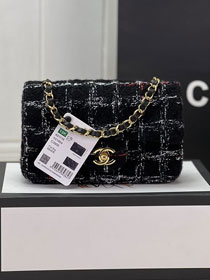 CC original tweed mini flap bag A69900 black