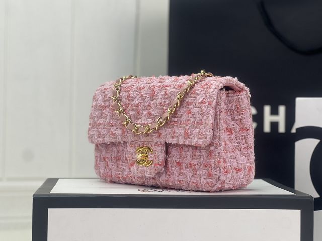 CC original tweed mini flap bag A69900 pink