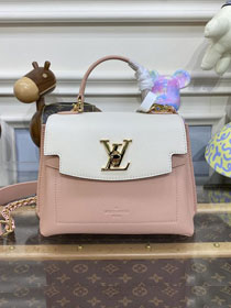 2023 Louis vuitton original calfskin lockme ever mini M21088 pink&white