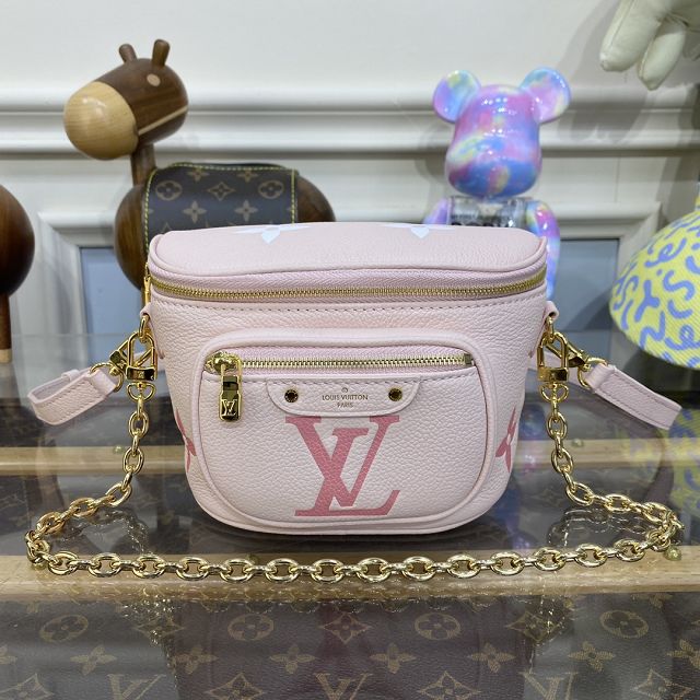 Louis vuitton original calfskin mini bumbag M82347 pink